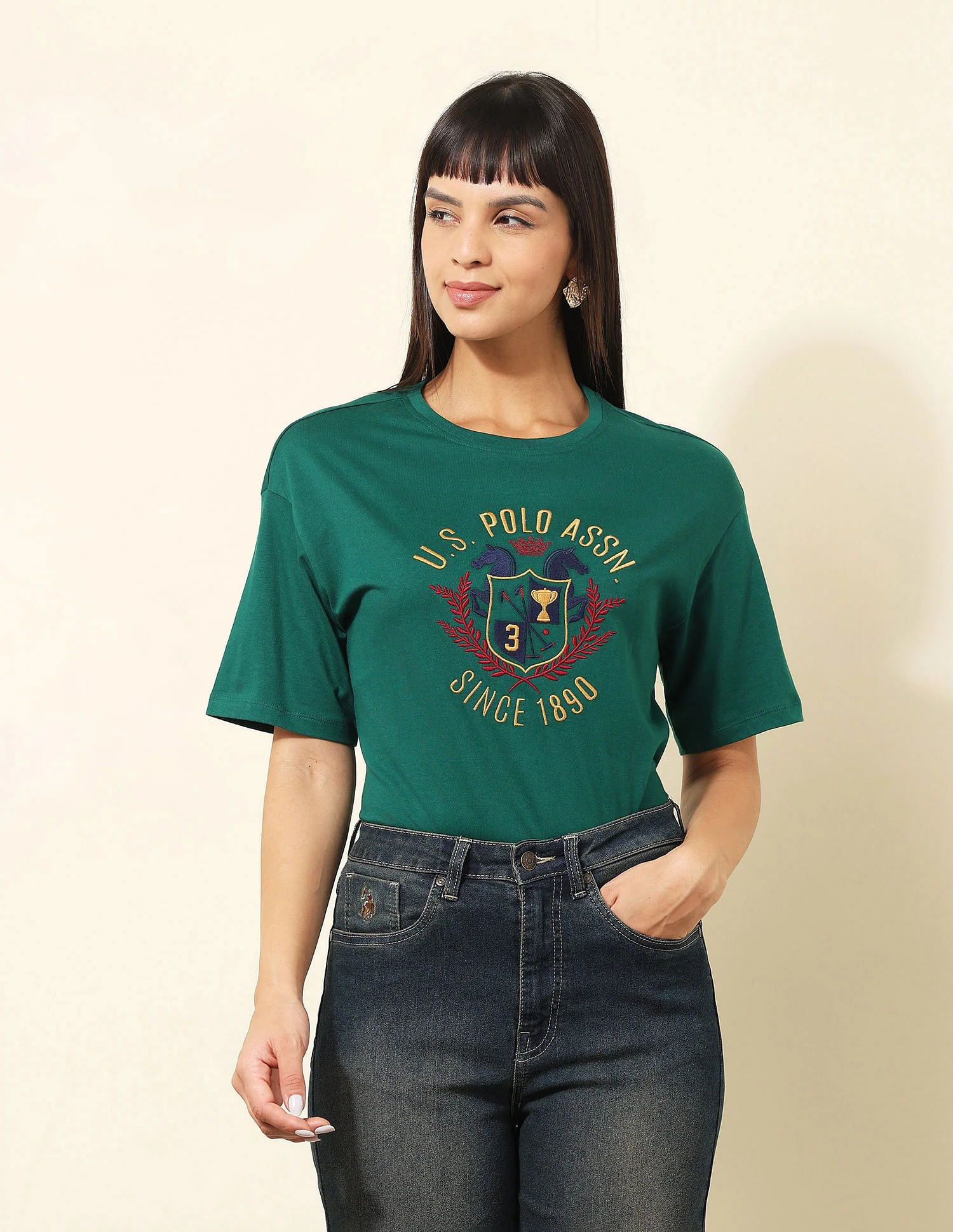 Boyfriend Fit Brand Printed T-Shirt - Image 6