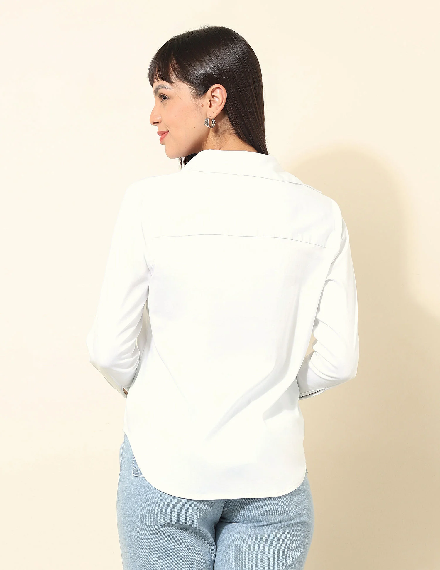 Concelaed Placket Solid Shirt - Image 5