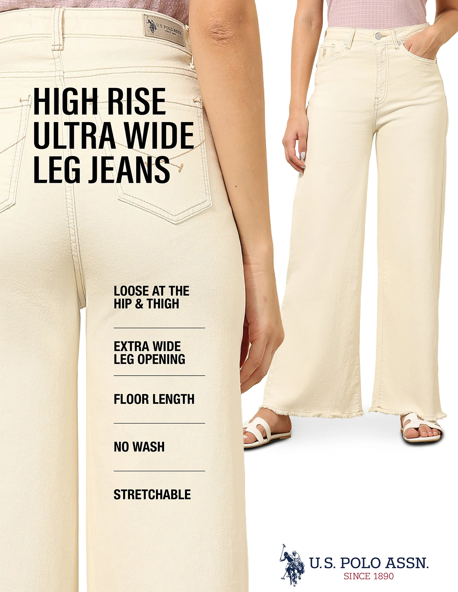 High Rise Ultra Wide Leg Fit Jeans - Image 9