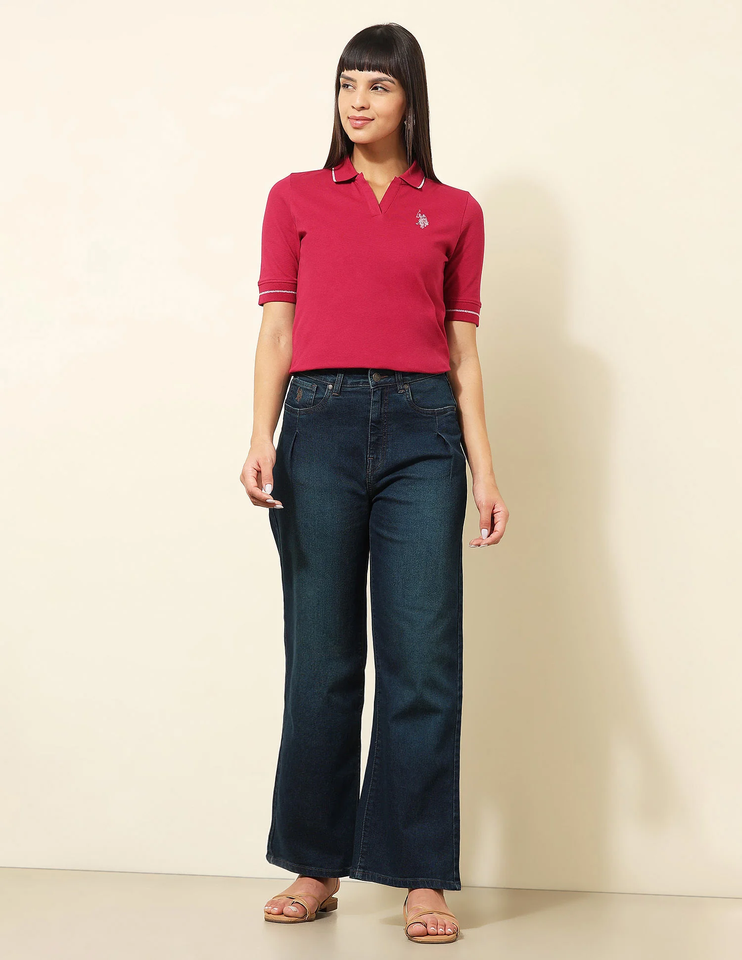 High Rise Wide Leg Fit Jeans - Image 3