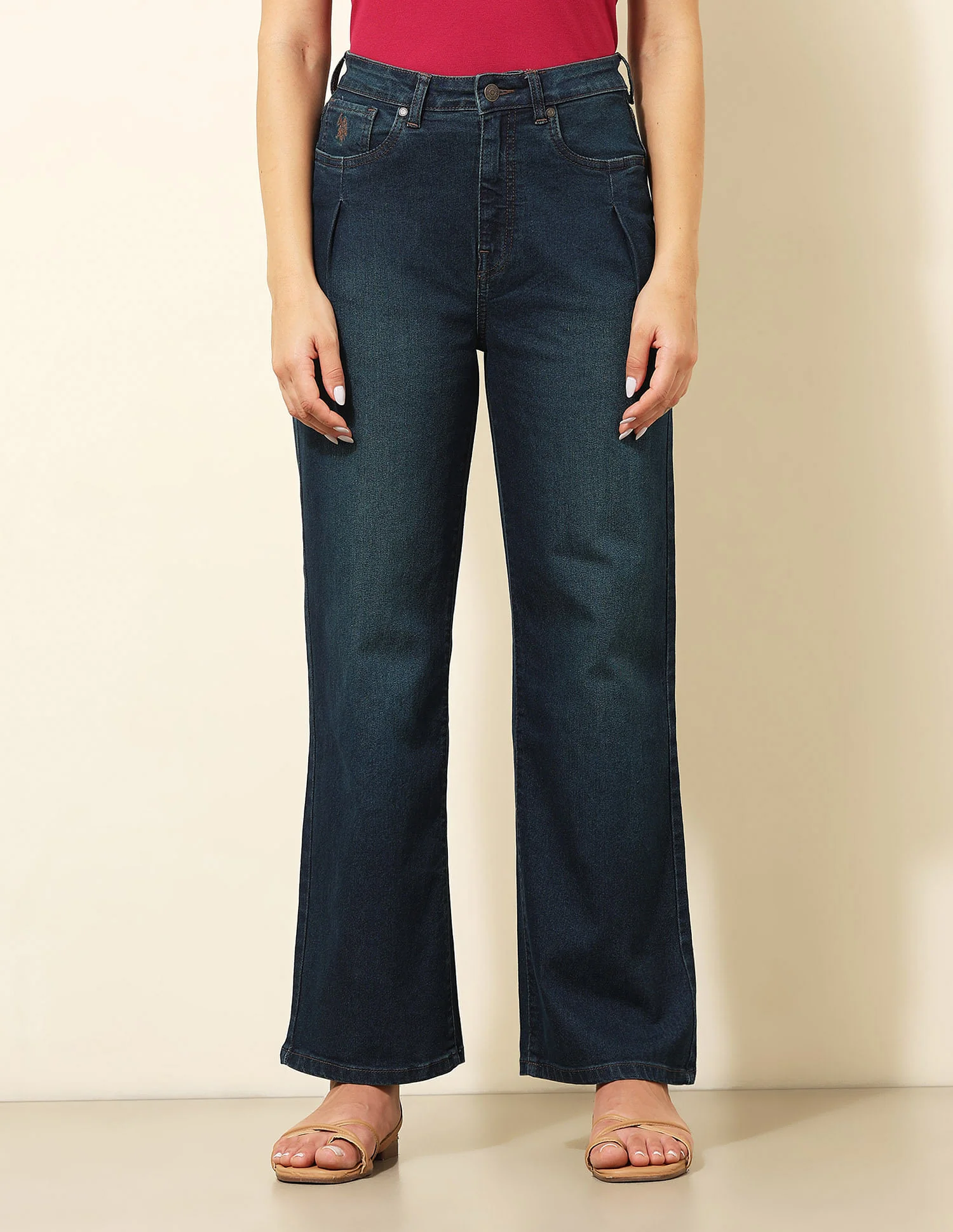 High Rise Wide Leg Fit Jeans - Image 6