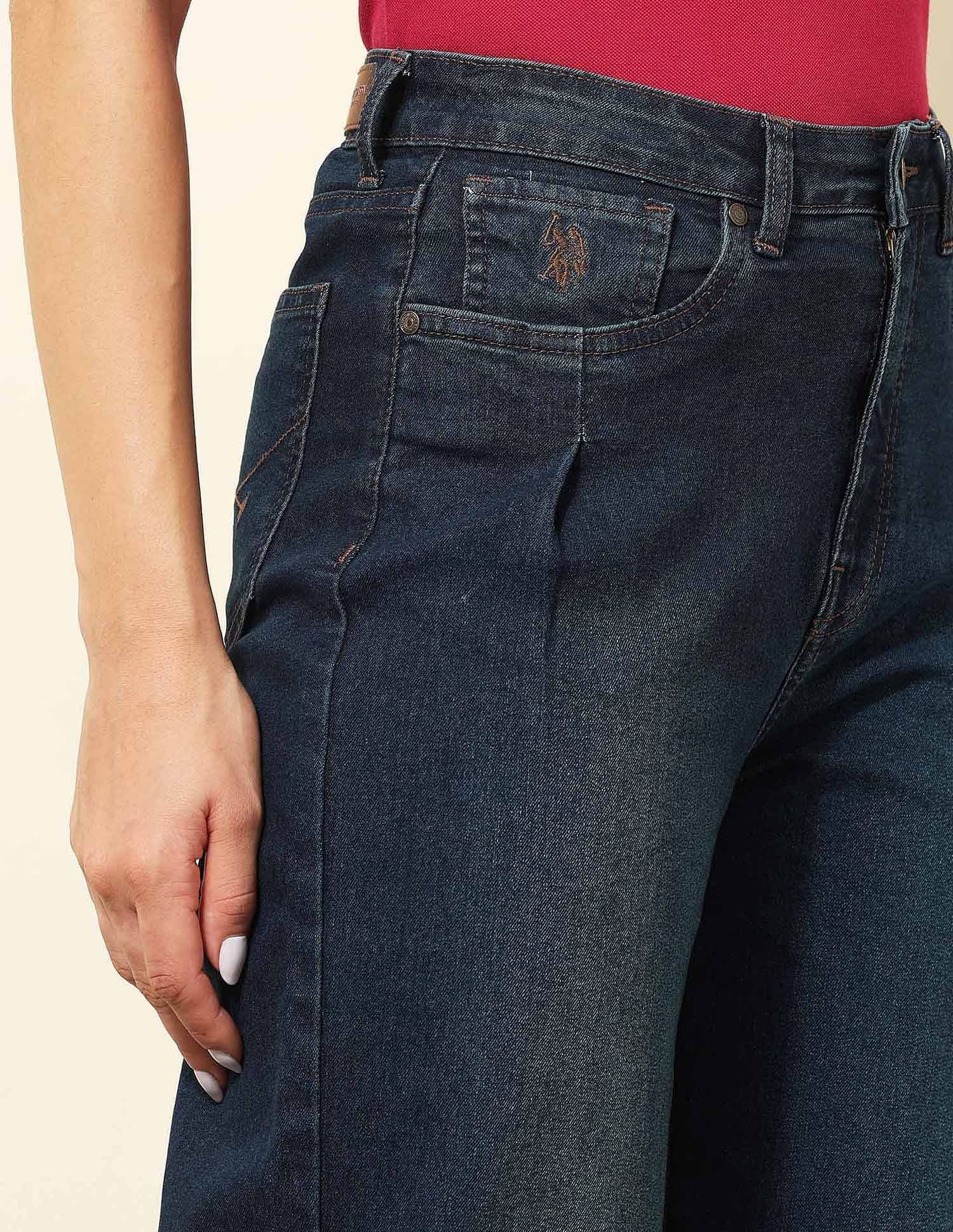 High Rise Wide Leg Fit Jeans - Image 7