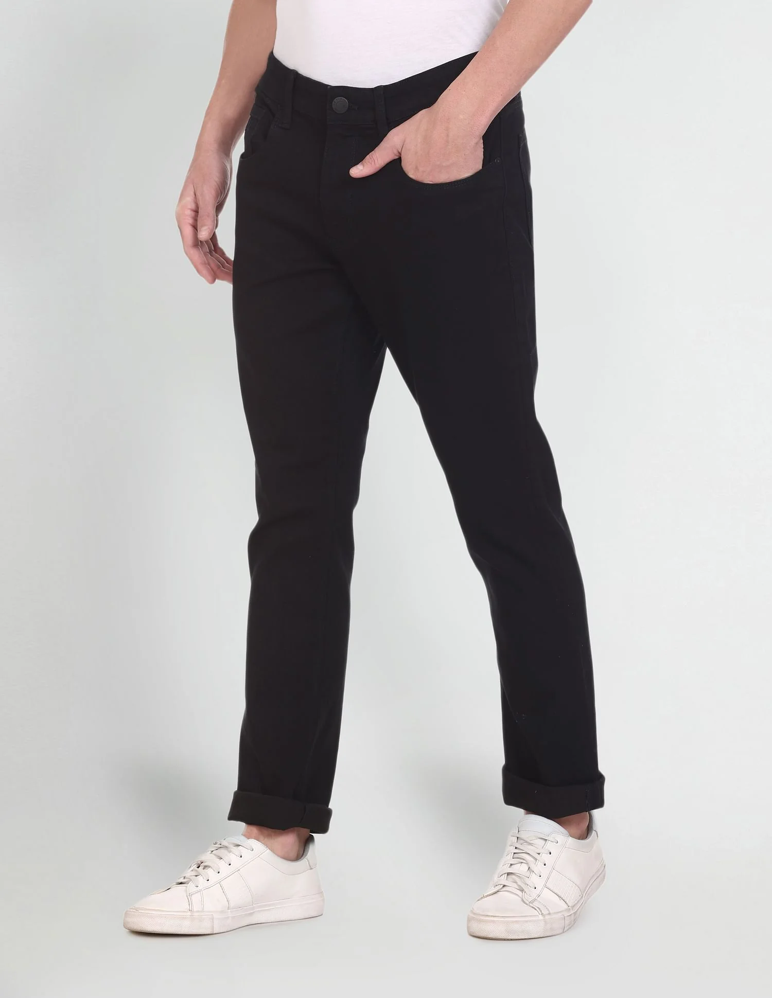 Woody Slim Straight Fit Mid Rise Jeans - Image 4