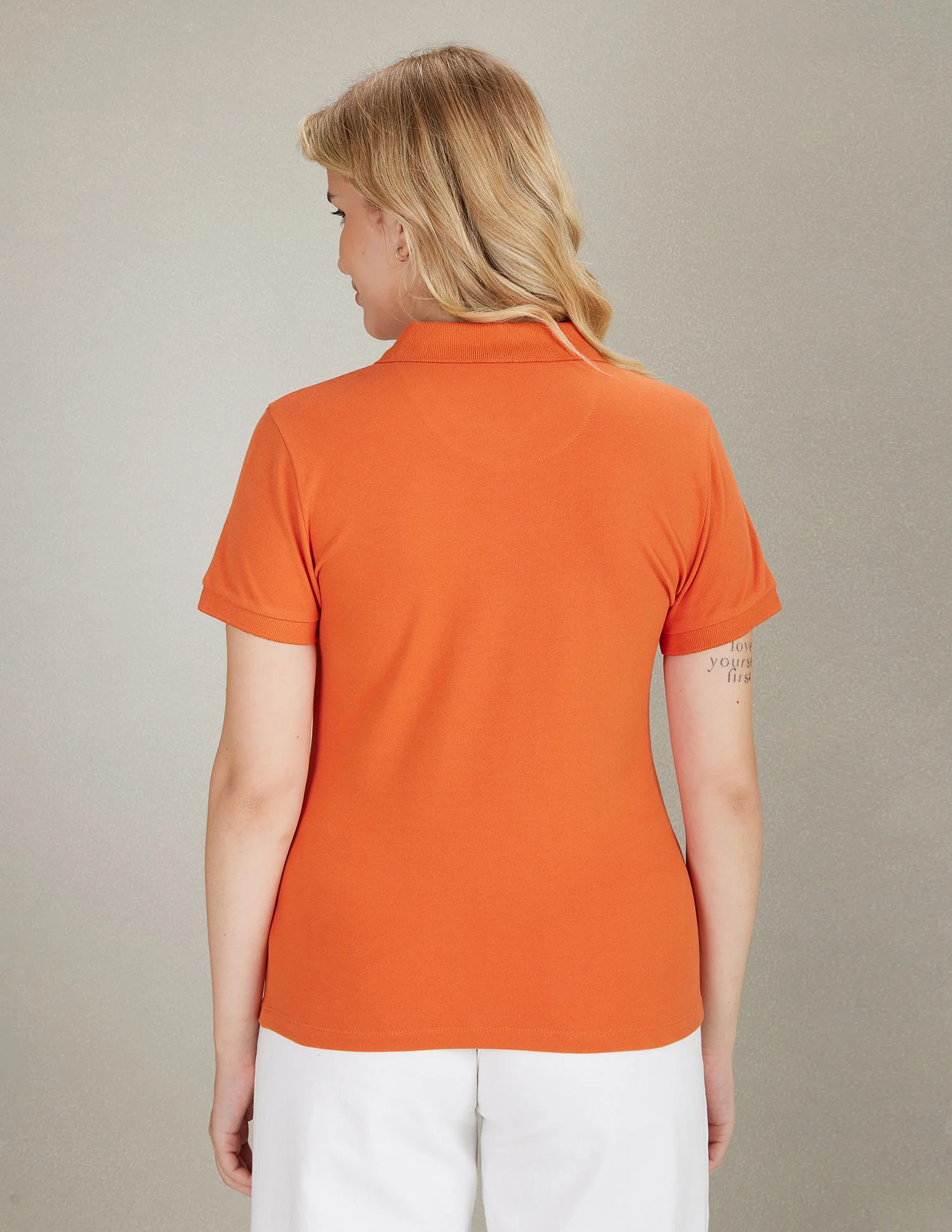 Zipper Placket Stretch Polo Shirt - Image 5
