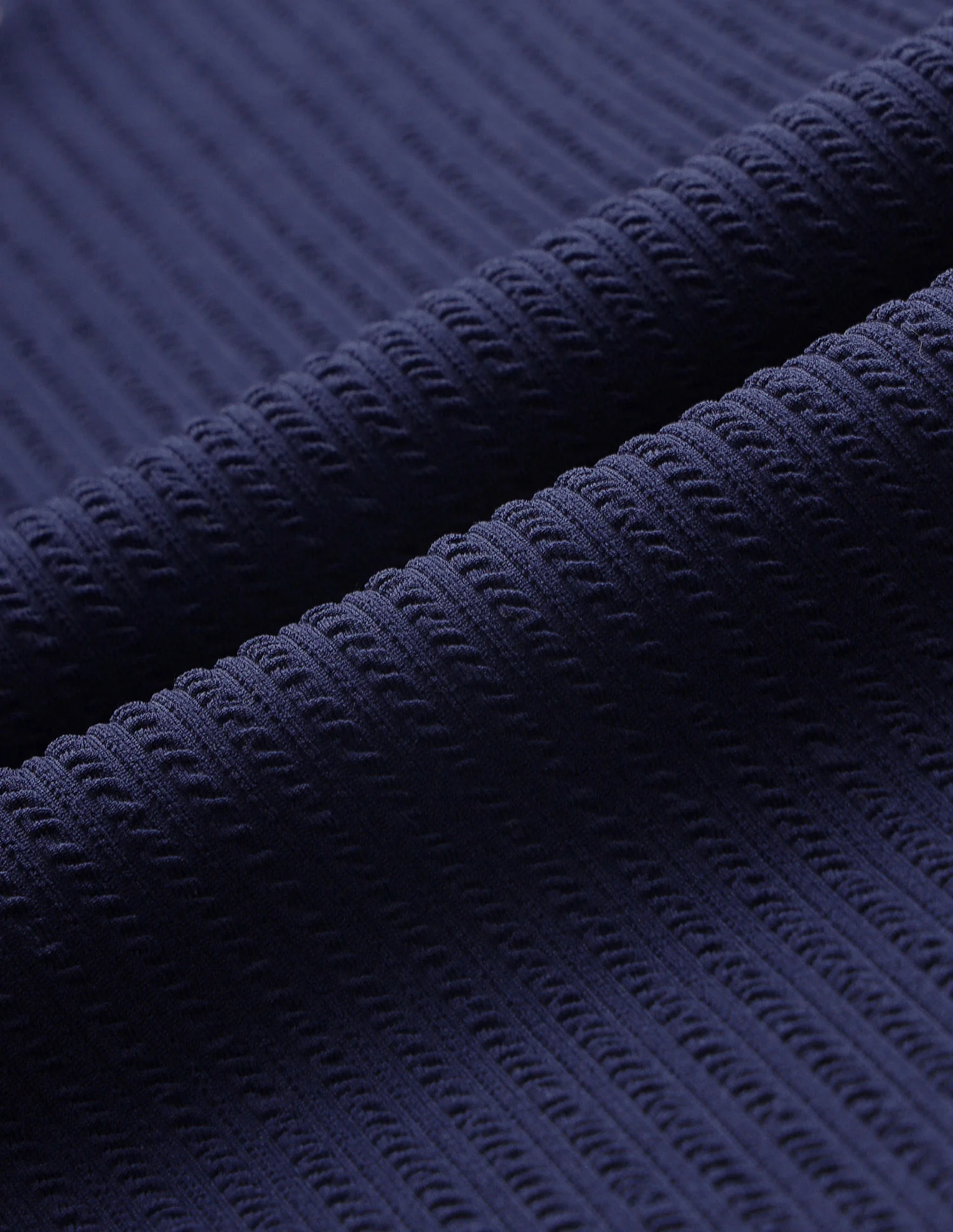 Zipper Placket Textured Polo Shirt - Image 2